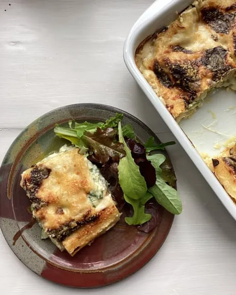 A Classic Recipe for Lasagne with Summer Squash and A Trio of Cheeses